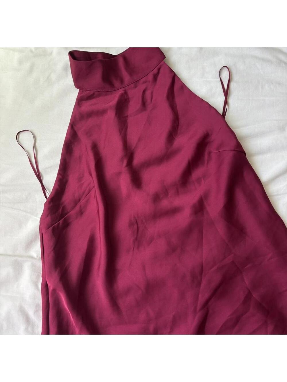 Aritzia Ten Miami Satin Top | Juicy Rose | Size M